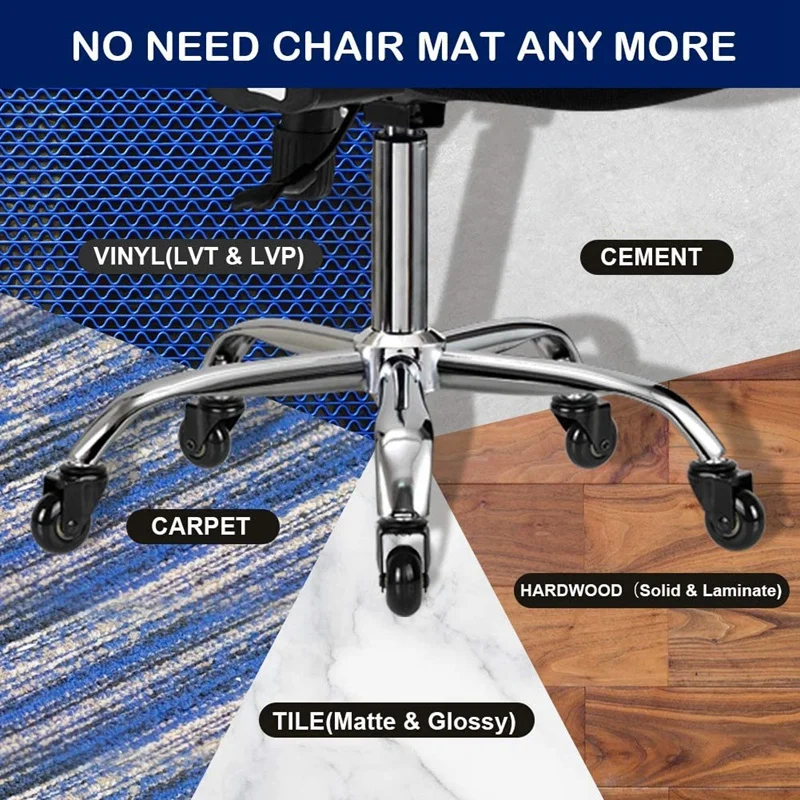 Office Chair Caster Replacement, 2Inch Desk Chair Casters Rolling Smooth Safe, Fit Most Chairs Set of 10 
Office Chair Caster Replacement, 2Inch Desk Chair Casters Rolling Smooth Safe, Fit Most Chairs Set of 10