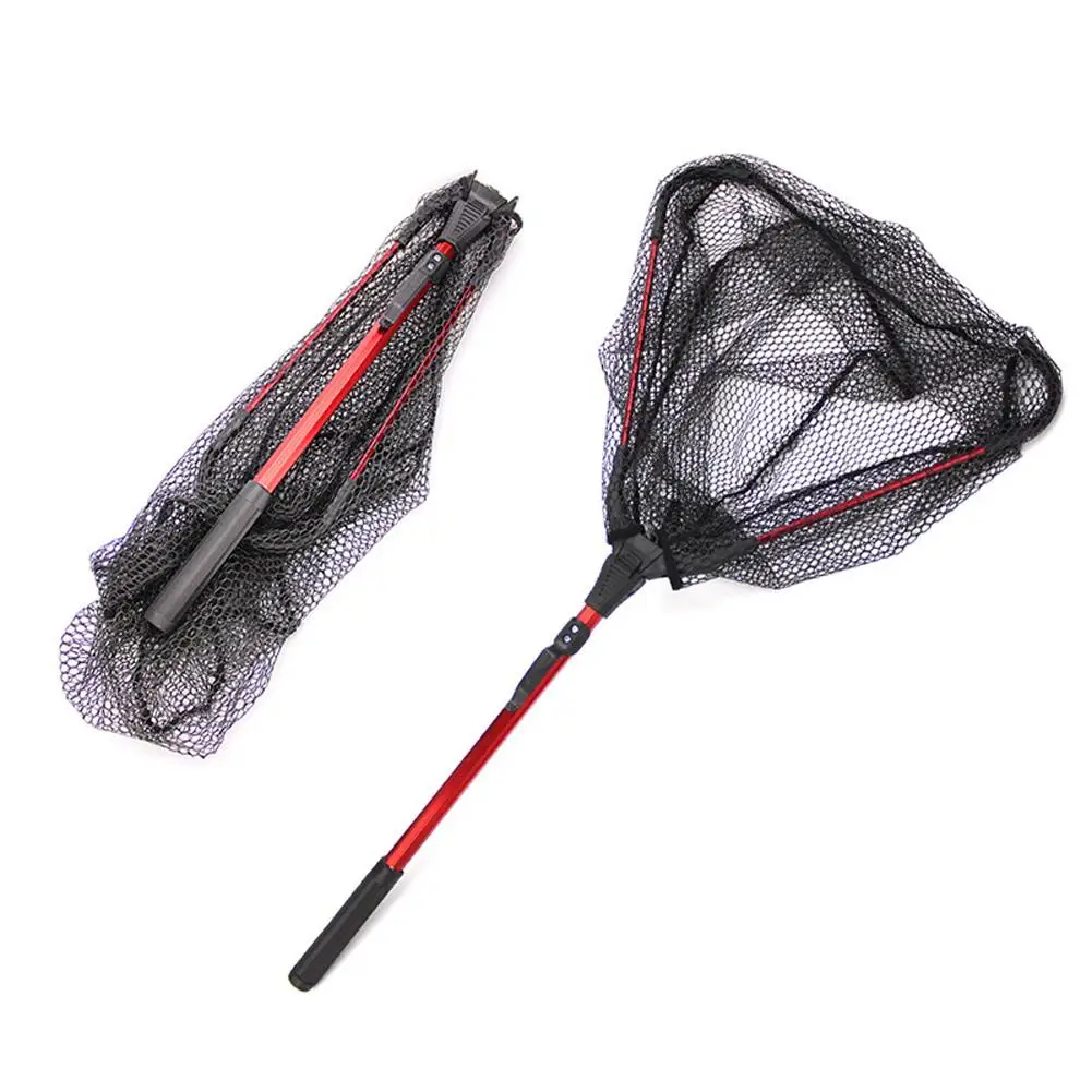 

Universal Portable Fishing Nets Aluminum Alloy Dip Net Telescoping Foldable Landing Net Network Trap Fishing Accessories