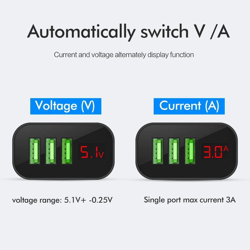 Умное зарядное устройство с 3 USB-портами А | Мобильные телефоны и аксессуары