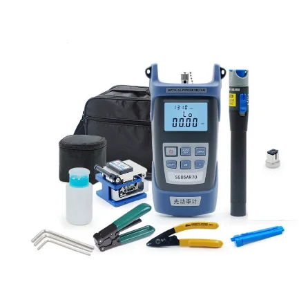 10PCS Fiber Optic FTTH Tool Kit with FC-6S Fiber Cleaver and Optical Power Meter 1MW Visual Fault Locator Wire stripper CFS-2
10PCS Fiber Optic FTTH Tool Kit with FC-6S Fiber Cleaver and Optical Power Meter 1MW Visual Fault Locator Wire stripper CFS-2