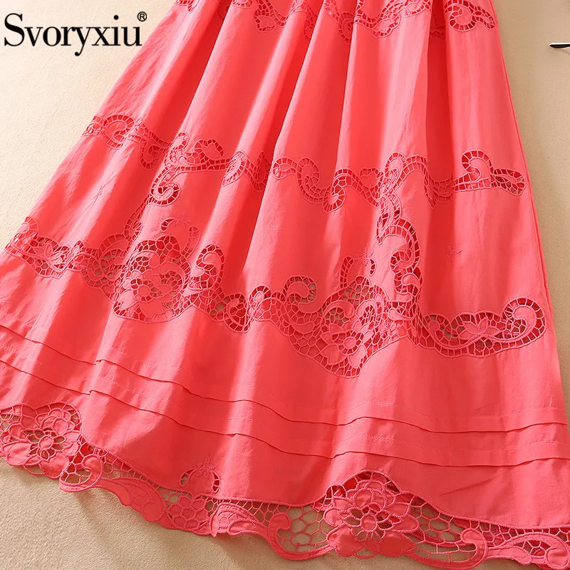 Svoryxiu Runway Summer Cotton Long Dress Women's Fashion Short Sleeve Hollow Out Embroidery Elegant Party Solid Maxi Dresses
Svoryxiu Runway Summer Cotton Long Dress Women's Fashion Short Sleeve Hollow Out Embroidery Elegant Party Solid Maxi Dresses