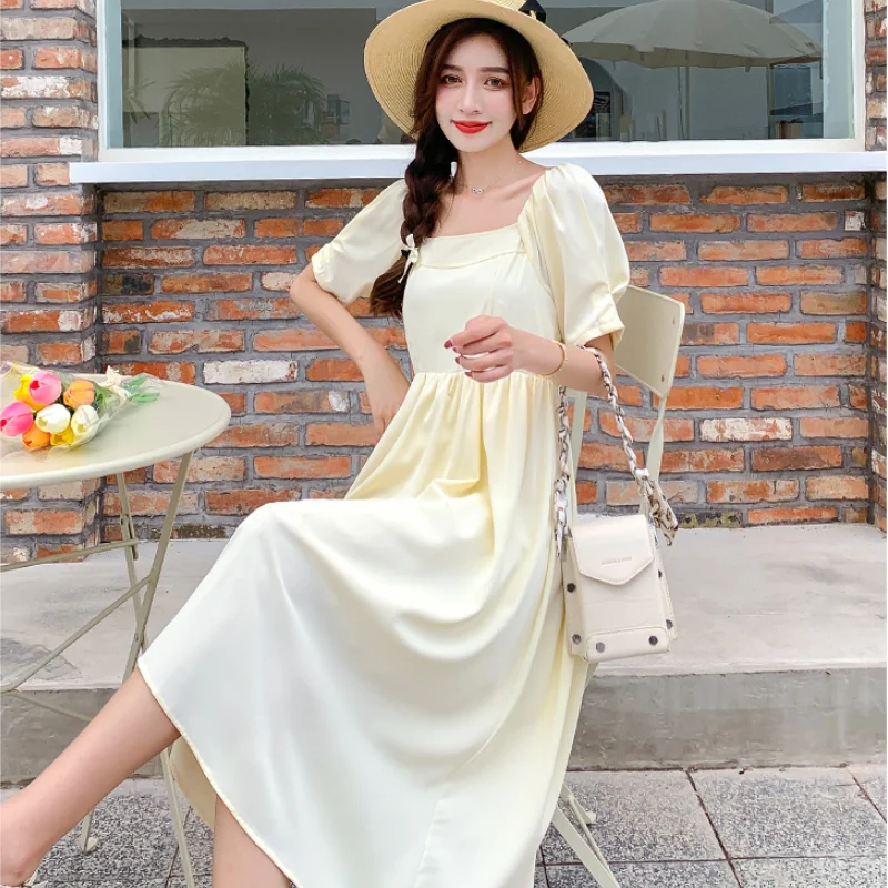 Elegant Party Midi Dress for Women 2021 Backless Sweet French Vintage Beach Summer Dress Bow Short Sleeve Korean Sexy Boho Dress
Elegant Party Midi Dress for Women 2021 Backless Sweet French Vintage Beach Summer Dress Bow Short Sleeve Korean Sexy Boho Dress