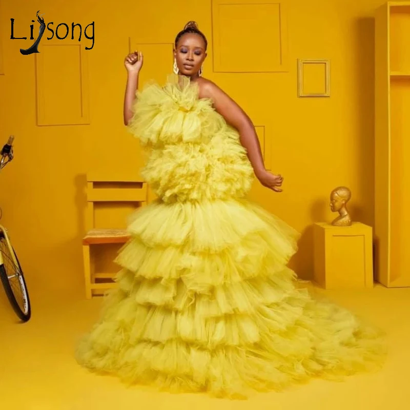 Extra Puffy Tulle Yellow Prom Dresses 2021 Long vestidos de fiesta Strapless Layered Tulle Women Evening Dress Photo Shoot Gowns
Extra Puffy Tulle Yellow Prom Dresses 2021 Long vestidos de fiesta Strapless Layered Tulle Women Evening Dress Photo Shoot Gowns
