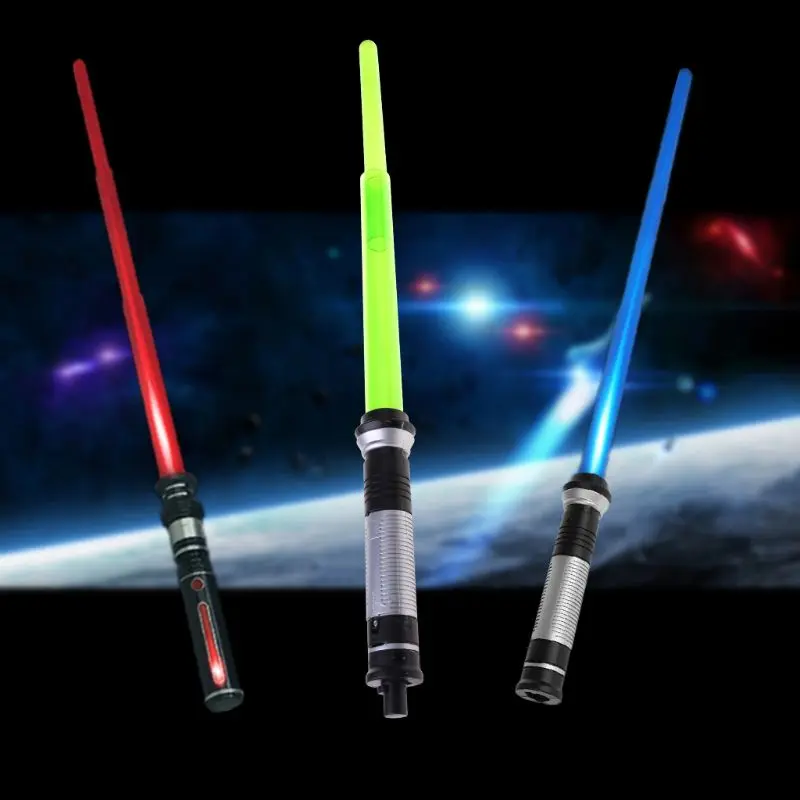 New Telescopic Lightsaber Toys Flashing Sword Cosplay Luminous Music Star Lasr Toy Swords Kids Toy Boys Gift
New Telescopic Lightsaber Toys Flashing Sword Cosplay Luminous Music Star Lasr Toy Swords Kids Toy Boys Gift