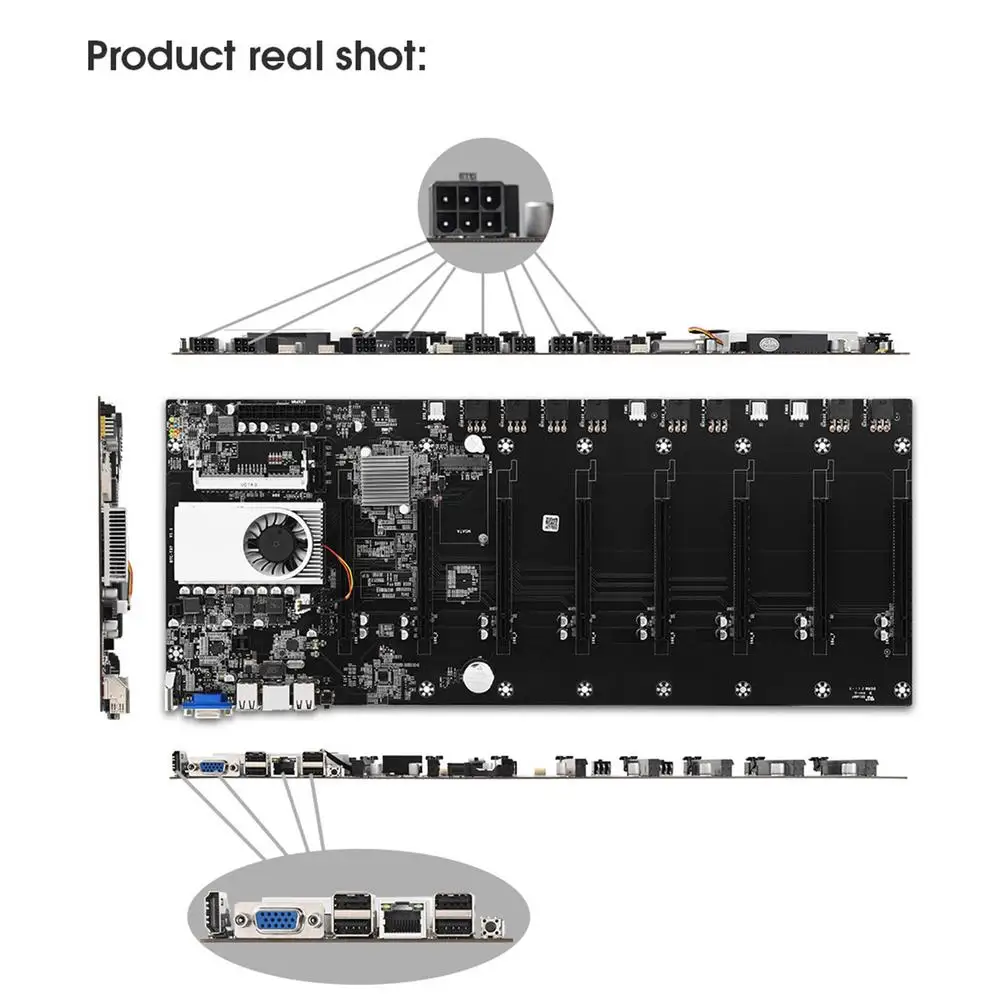 Семейная материнская плата для майнинга Btc, материнская плата 8 * PCIE X16 в USB 3,0, слоты для графических карт, поддержка DDR3, компьютерная материнс...
Семейная материнская плата для майнинга Btc, материнская плата 8 * PCIE X16 в USB 3,0, слоты для графических карт, поддержка DDR3, компьютерная материнс...