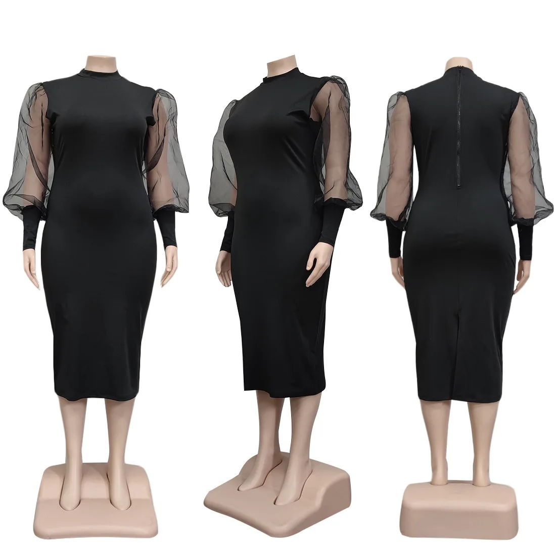 Women Bodycon Dress Spring Autumn Plus Size Clothing Tulle Patchwork Clothes Elegant High Waist Evening Party Dress Fashion
Women Bodycon Dress Spring Autumn Plus Size Clothing Tulle Patchwork Clothes Elegant High Waist Evening Party Dress Fashion