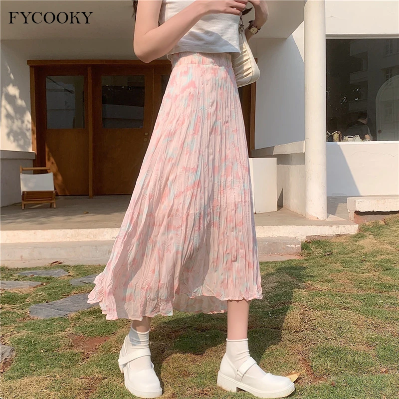 Sweet Chiffon High Waist Skirts 2021 Trend Fashion Women Pleated Floral Skirt New Fairy Long Skirt
Sweet Chiffon High Waist Skirts 2021 Trend Fashion Women Pleated Floral Skirt New Fairy Long Skirt