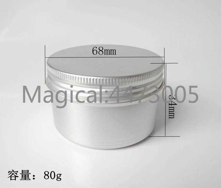 80g 68*34mm refillable empty round aluminum metal tin cans bottle with lids , cosmetic cream container box aluminum jar
80g 68*34mm refillable empty round aluminum metal tin cans bottle with lids , cosmetic cream container box aluminum jar