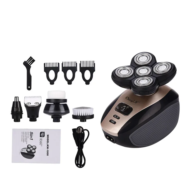 5 In 1 USB Rechargeable Beard Trimmer Hair Clipper Five Floating Heads Razor Electric Shaver Nose Trimmer Shaving Machine Face
5 In 1 USB Rechargeable Beard Trimmer Hair Clipper Five Floating Heads Razor Electric Shaver Nose Trimmer Shaving Machine Face