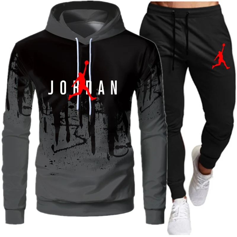 Jordan 2-Piece Sportswear Men's Hoodie Sweatshirt + Pants Pullover Hooded Sportswear Suit Ropa Humber Casual Clothes Size S-3XL 
Jordan 2-Piece Sportswear Men's Hoodie Sweatshirt + Pants Pullover Hooded Sportswear Suit Ropa Humber Casual Clothes Size S-3XL