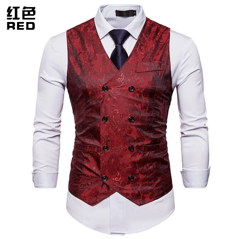 Fashion men's color matching gentleman formal wear casual printed vest vest jacket suit vest wedding vest MJ178
Fashion men's color matching gentleman formal wear casual printed vest vest jacket suit vest wedding vest MJ178