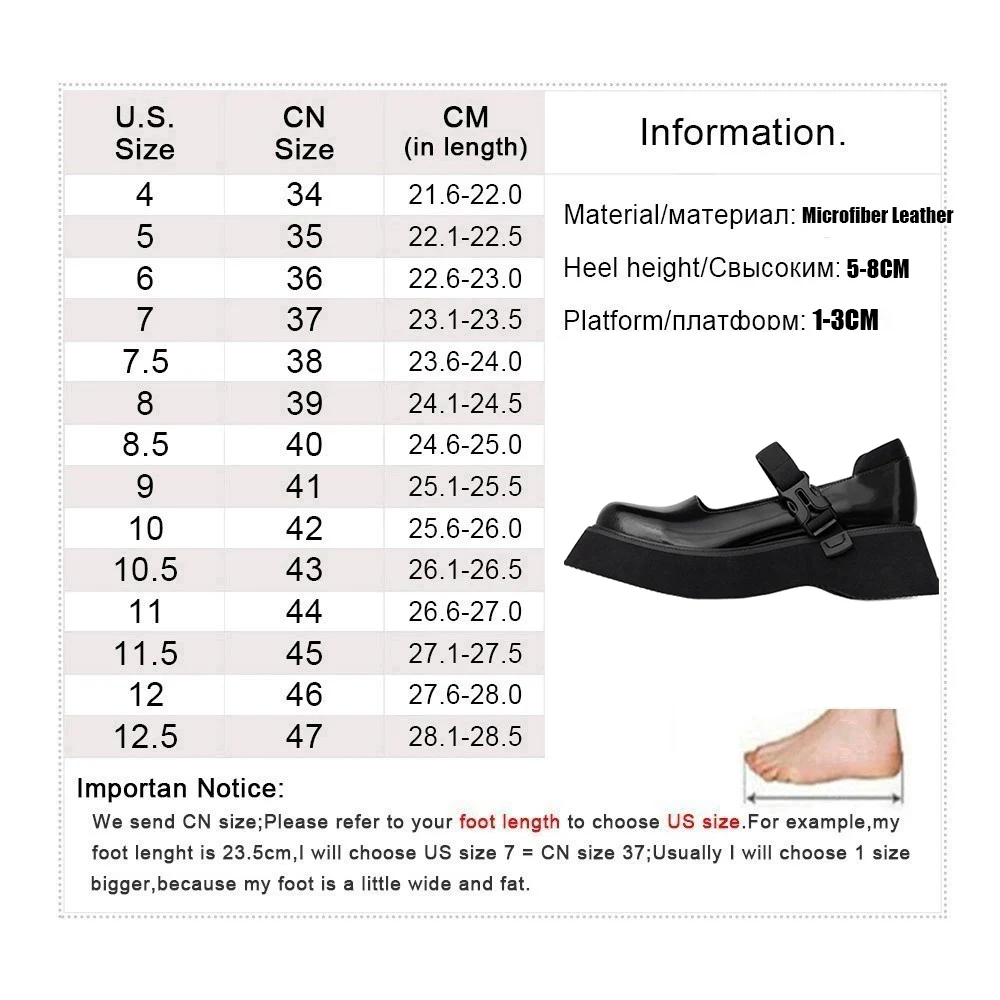 2021 Round Toe Thick Soles Pumps Women BuckleMary Janes Retro Sweet Gothic Punk Platform Shoes Women CasualZapatos De Mujer
2021 Round Toe Thick Soles Pumps Women BuckleMary Janes Retro Sweet Gothic Punk Platform Shoes Women CasualZapatos De Mujer