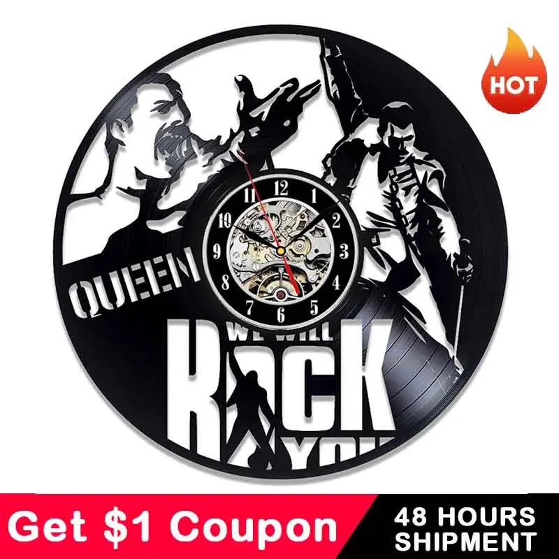 Queen Rock Band Wall Clock Modern Design Music Theme Classic Vinyl Record Wall Clocks Music Studio Home Decor Gifts for Musician
Queen Rock Band Wall Clock Modern Design Music Theme Classic Vinyl Record Wall Clocks Music Studio Home Decor Gifts for Musician
