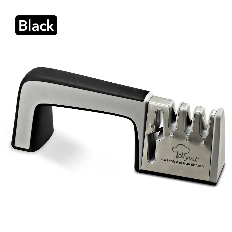 Knife Sharpener 4 in 1 Diamond Coated&Fine Rod Knife Shears and Scissors Sharpening stone System Stainless Steel Blades 
Knife Sharpener 4 in 1 Diamond Coated&Fine Rod Knife Shears and Scissors Sharpening stone System Stainless Steel Blades