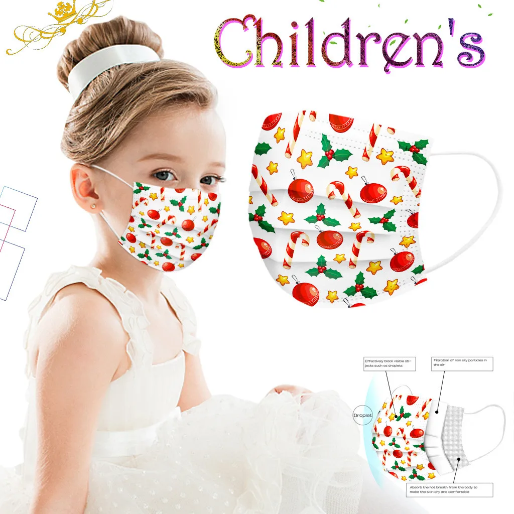 Фото 50 шт. детская Пылезащитная маска для лица с принтом - купить