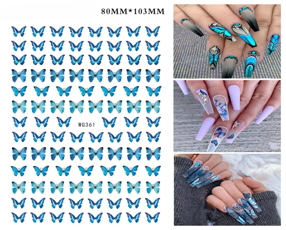 3D Nail Sticker Foil Nails Art Decoration Nail Supplies Bright Butterfly Fashion Design Stickers for Nails Manicure Accessories 
3D Nail Sticker Foil Nails Art Decoration Nail Supplies Bright Butterfly Fashion Design Stickers for Nails Manicure Accessories