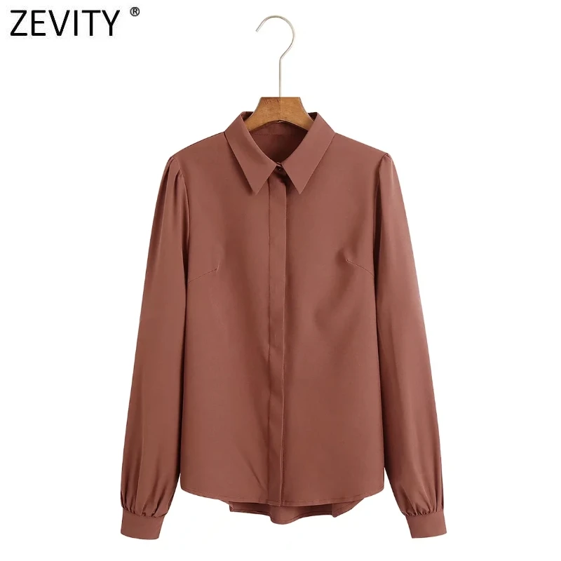 Zevity Women Simply Solid Color Breasted Casual Smock Blouse Office Lady Pleats Puff Sleeve Basic Shirts Chic Blusas Tops LS9887
Zevity Women Simply Solid Color Breasted Casual Smock Blouse Office Lady Pleats Puff Sleeve Basic Shirts Chic Blusas Tops LS9887