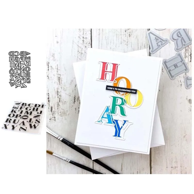 Bundled Dies & Clear Stamp Of Uppercase Letter ABCD Greeting Card Scrapbook DIY Handcrafts Paper Embossing Stencil Cling Seal
Bundled Dies & Clear Stamp Of Uppercase Letter ABCD Greeting Card Scrapbook DIY Handcrafts Paper Embossing Stencil Cling Seal