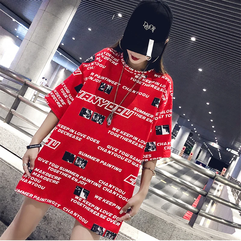 New Summer Woman 2020 Fashion T-Shirt Plus Size Short Sleeve Long Tops O-Neck Print Letter Cartoon Tshirt Tees Female
New Summer Woman 2020 Fashion T-Shirt Plus Size Short Sleeve Long Tops O-Neck Print Letter Cartoon Tshirt Tees Female