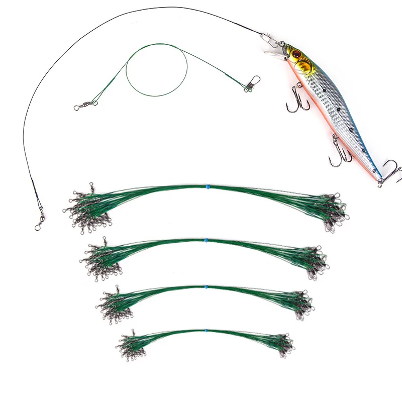 20PCS Luya Bait Line Anti-Bite Steel Steel Front Wire Leader With Swivel Fishing Accessory Lead Core Leash Gear 15C-30CM
20PCS Luya Bait Line Anti-Bite Steel Steel Front Wire Leader With Swivel Fishing Accessory Lead Core Leash Gear 15C-30CM