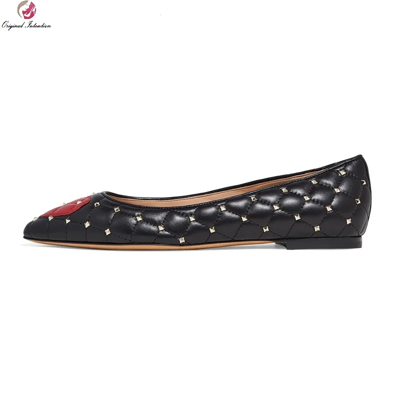 Original Intention New Comfort Women Flats Elegant Pointed Toe Rivet Flat Shoes Black Shoes Dress Woman Plus US Size 4-16
Original Intention New Comfort Women Flats Elegant Pointed Toe Rivet Flat Shoes Black Shoes Dress Woman Plus US Size 4-16