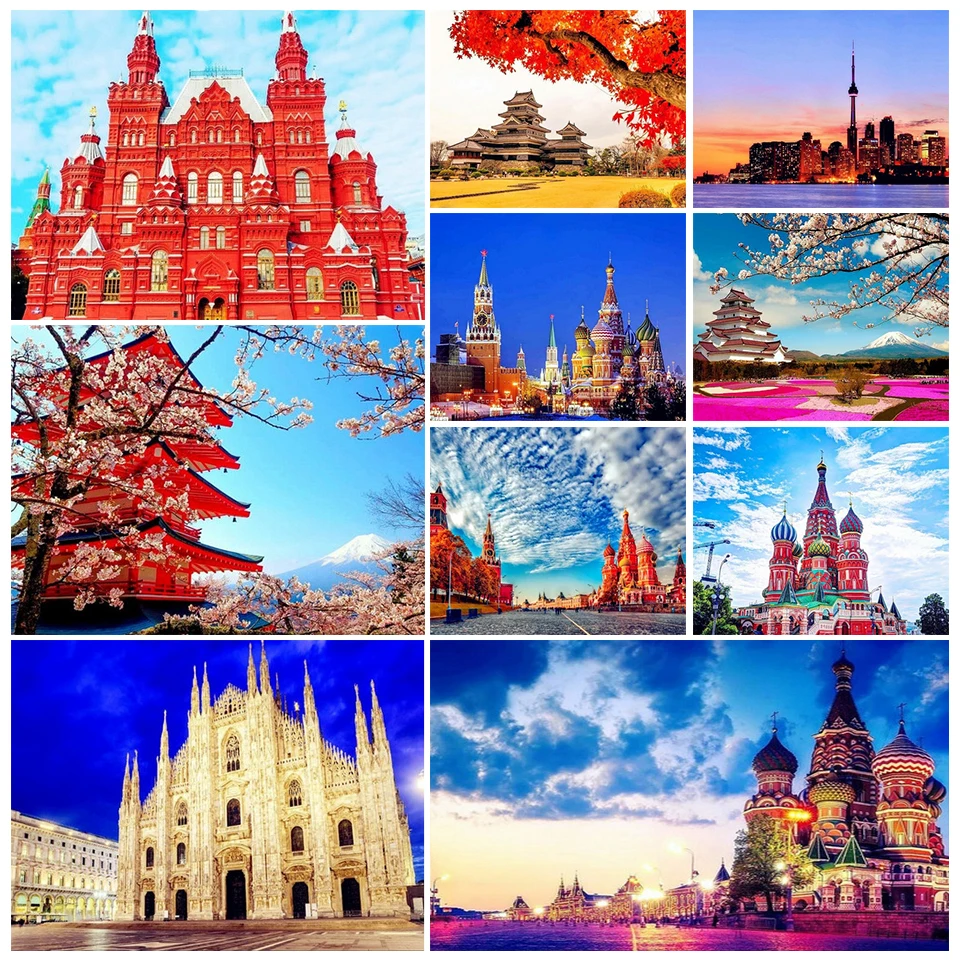5D DIY Diamond Painting Kits Full Round With AB Drill Castle Landscape Embroidery Rhinestone Picture Mosaic Decoration Gift Art
5D DIY Diamond Painting Kits Full Round With AB Drill Castle Landscape Embroidery Rhinestone Picture Mosaic Decoration Gift Art
