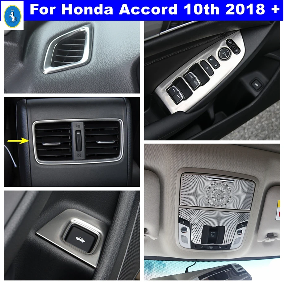 Silver Interior Refit Kit Lift Button / Front / Rear Air AC / Glove Storage Box Cover Trim Fit For Honda Accord 10th 2018 - 2021
Silver Interior Refit Kit Lift Button / Front / Rear Air AC / Glove Storage Box Cover Trim Fit For Honda Accord 10th 2018 - 2021
