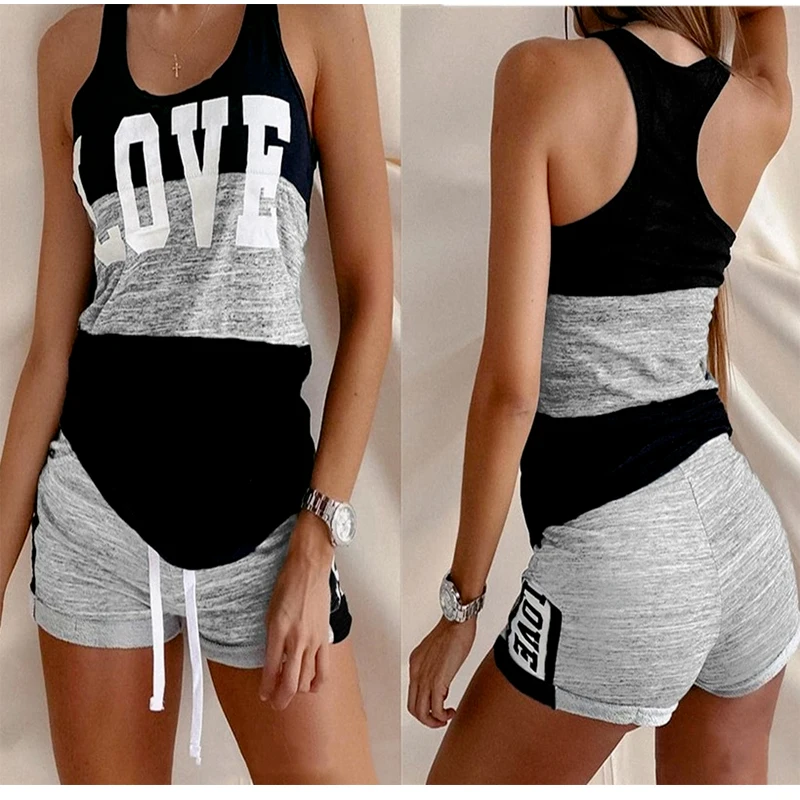 Qweek Summer Pajamas Casual Loose Two Pice Set Homewear Women New Fashion Patchwork Letter Print and Shorts Suit Pyjamas Pijamas
Qweek Summer Pajamas Casual Loose Two Pice Set Homewear Women New Fashion Patchwork Letter Print and Shorts Suit Pyjamas Pijamas