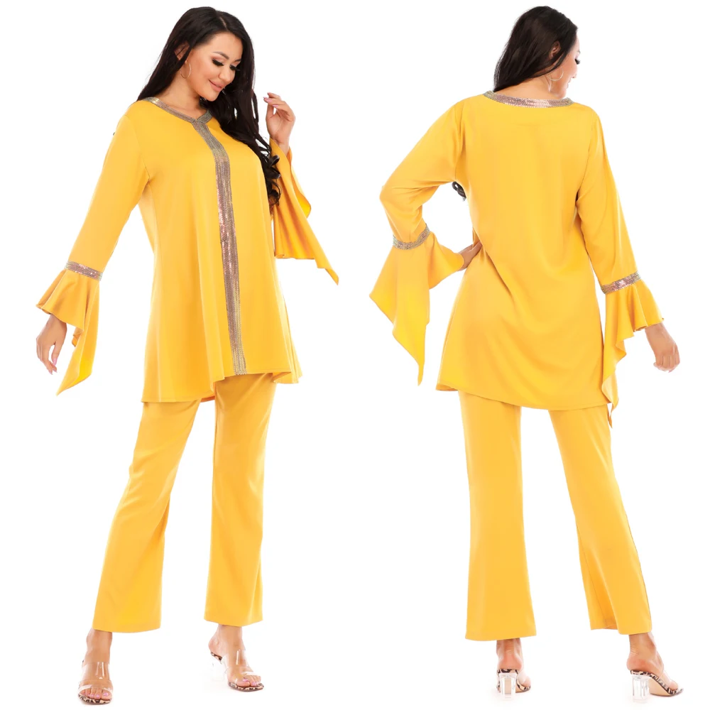 MD 2021 Abayas Women Robe Longue Ensemble Femme Musulmane Abaya Dubai Turkey Islamic Arabic 2 Pcs Muslim Sets Sequin Clothing
MD 2021 Abayas Women Robe Longue Ensemble Femme Musulmane Abaya Dubai Turkey Islamic Arabic 2 Pcs Muslim Sets Sequin Clothing