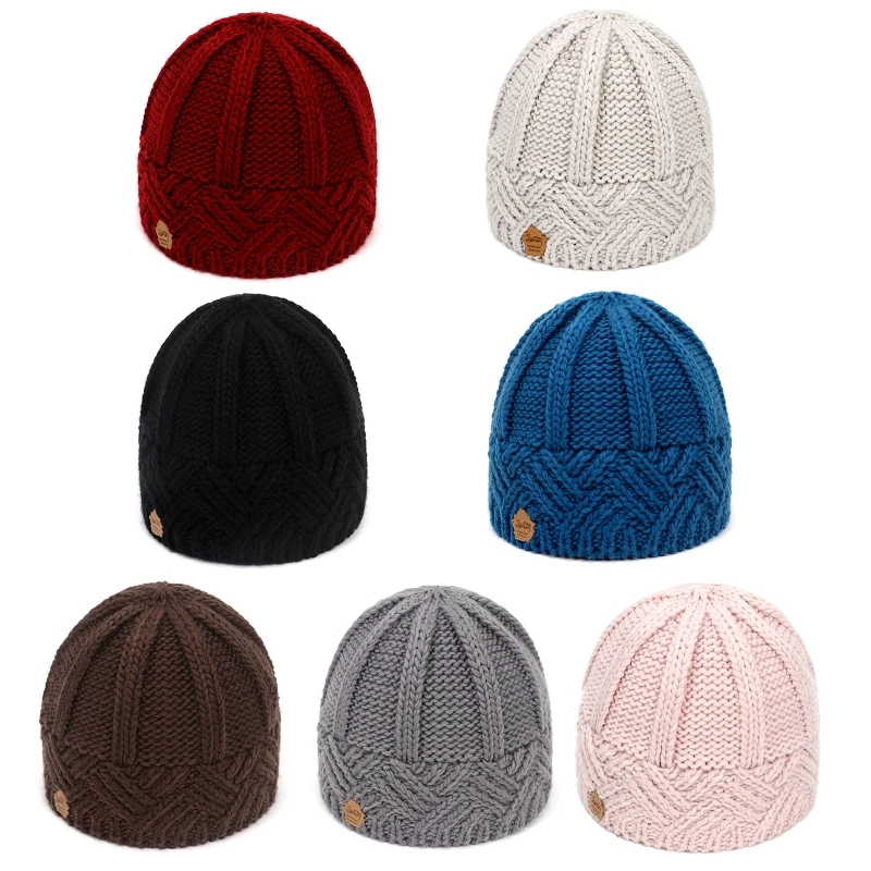Women Winter Chunky Knit Rhombus Beanie Hat Simple Solid Color Striped Crochet Outdoor Windproof Skull Cap Ear Warmer
Women Winter Chunky Knit Rhombus Beanie Hat Simple Solid Color Striped Crochet Outdoor Windproof Skull Cap Ear Warmer