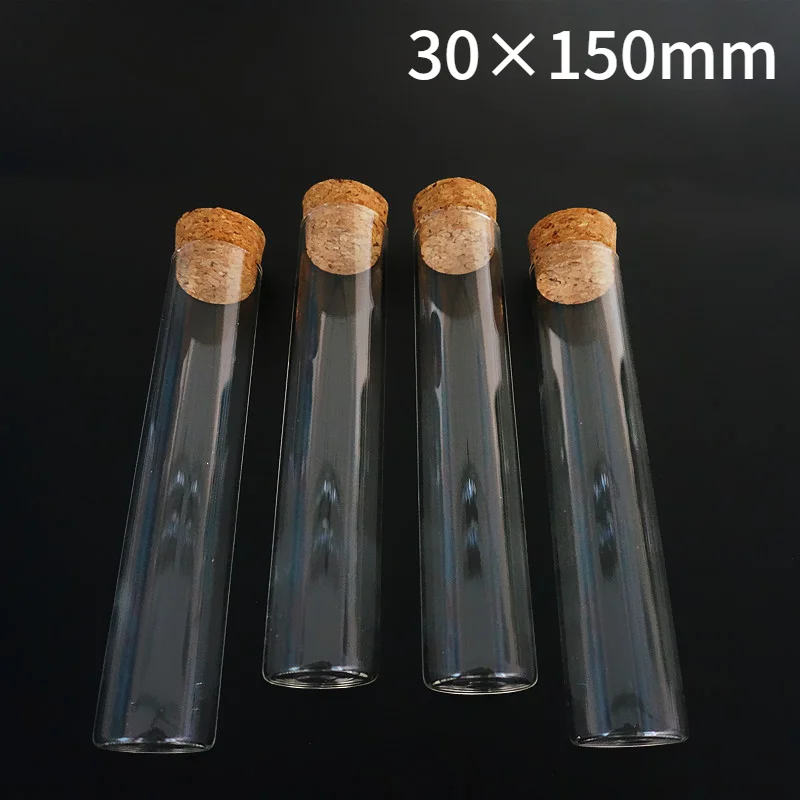 10pcs/lot 30x150mm Lab Transparent Glass Flat Bottom Test Tubes With Cork Plug Wedding Gift Vial Bath Salt Bottle
10pcs/lot 30x150mm Lab Transparent Glass Flat Bottom Test Tubes With Cork Plug Wedding Gift Vial Bath Salt Bottle