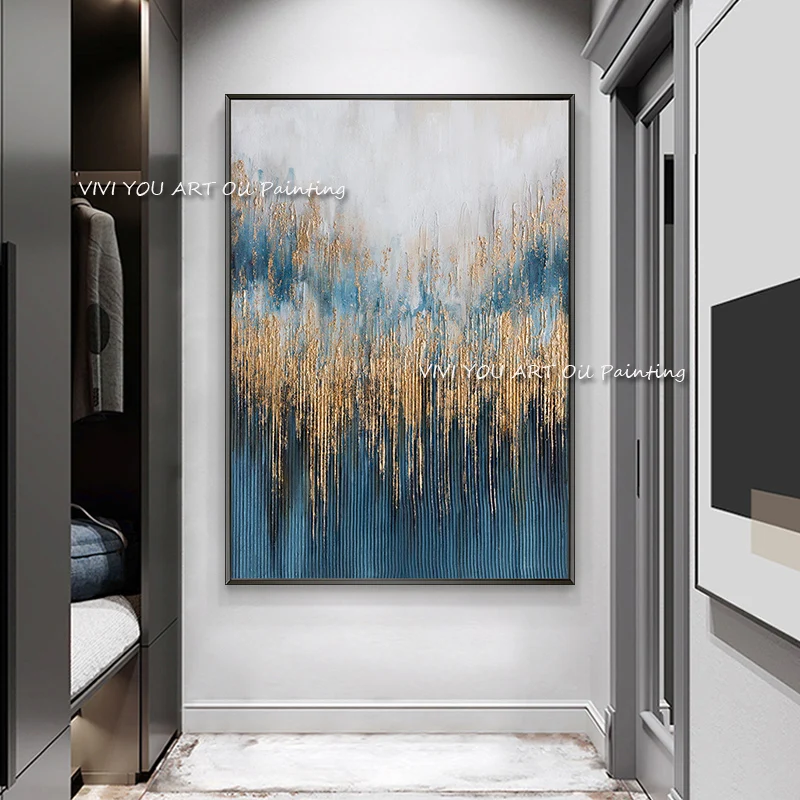 Extra Large Wall Art Original Abstract Painting Blue Grey White Gold Painting Home Decor Palette Knife Cavas Art
Extra Large Wall Art Original Abstract Painting Blue Grey White Gold Painting Home Decor Palette Knife Cavas Art