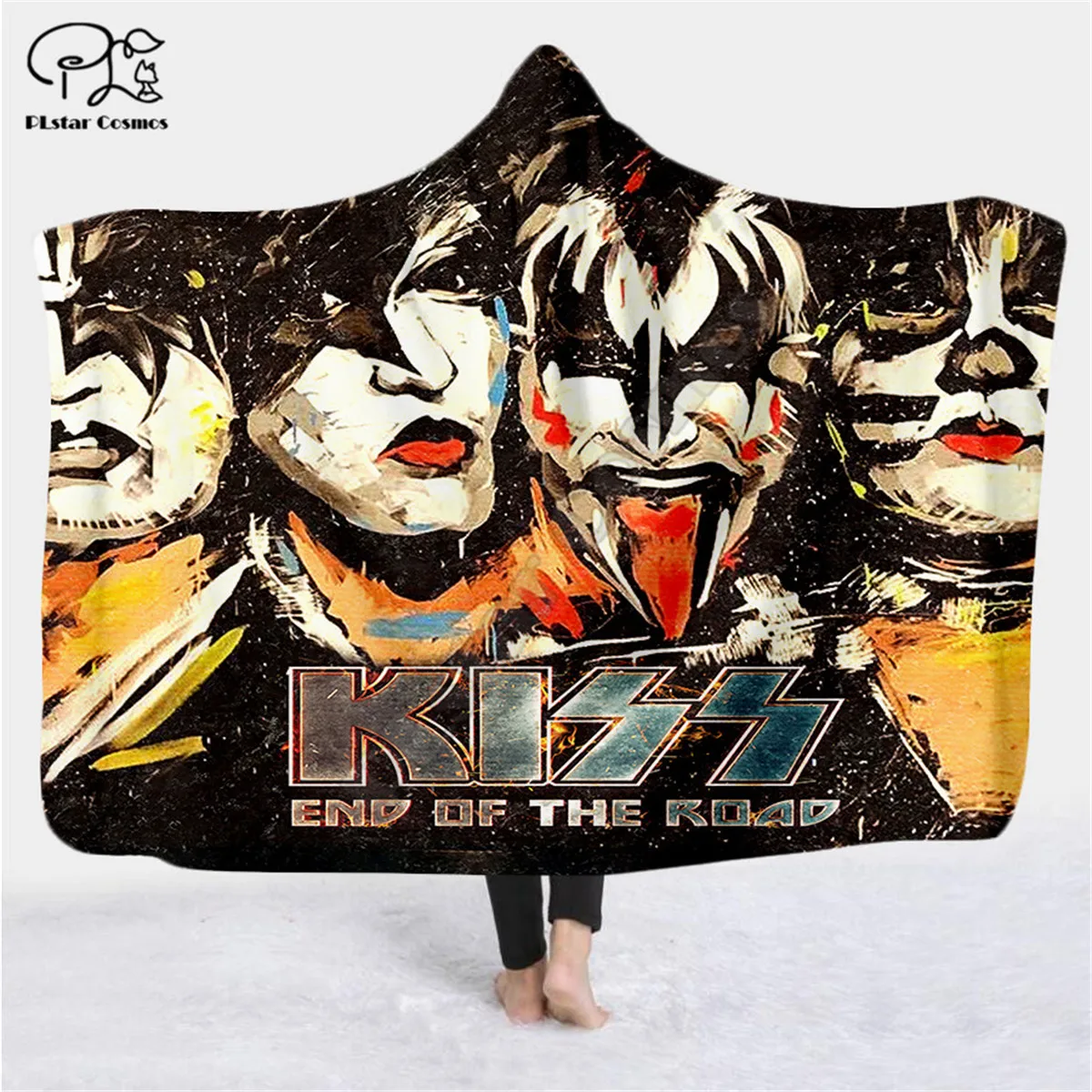 Classic Kiss 3D printed Hooded Blanket Adult child Sherpa Fleece Wearable Blanket Halloween Warm Decoration Style-4
Classic Kiss 3D printed Hooded Blanket Adult child Sherpa Fleece Wearable Blanket Halloween Warm Decoration Style-4