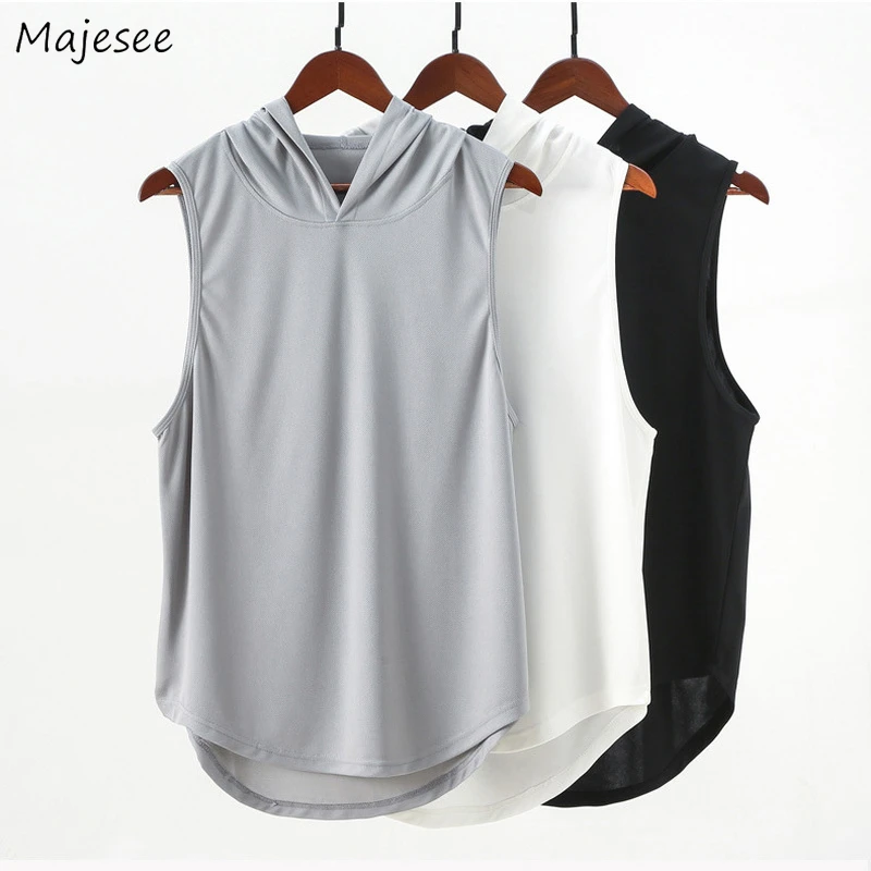 Men Tanks Solid Loose Hooded Summer Breathable Male Bodybuilding Plus Size M-3XL Fitness Undershirts Fitness Running Tops Trendy
Men Tanks Solid Loose Hooded Summer Breathable Male Bodybuilding Plus Size M-3XL Fitness Undershirts Fitness Running Tops Trendy