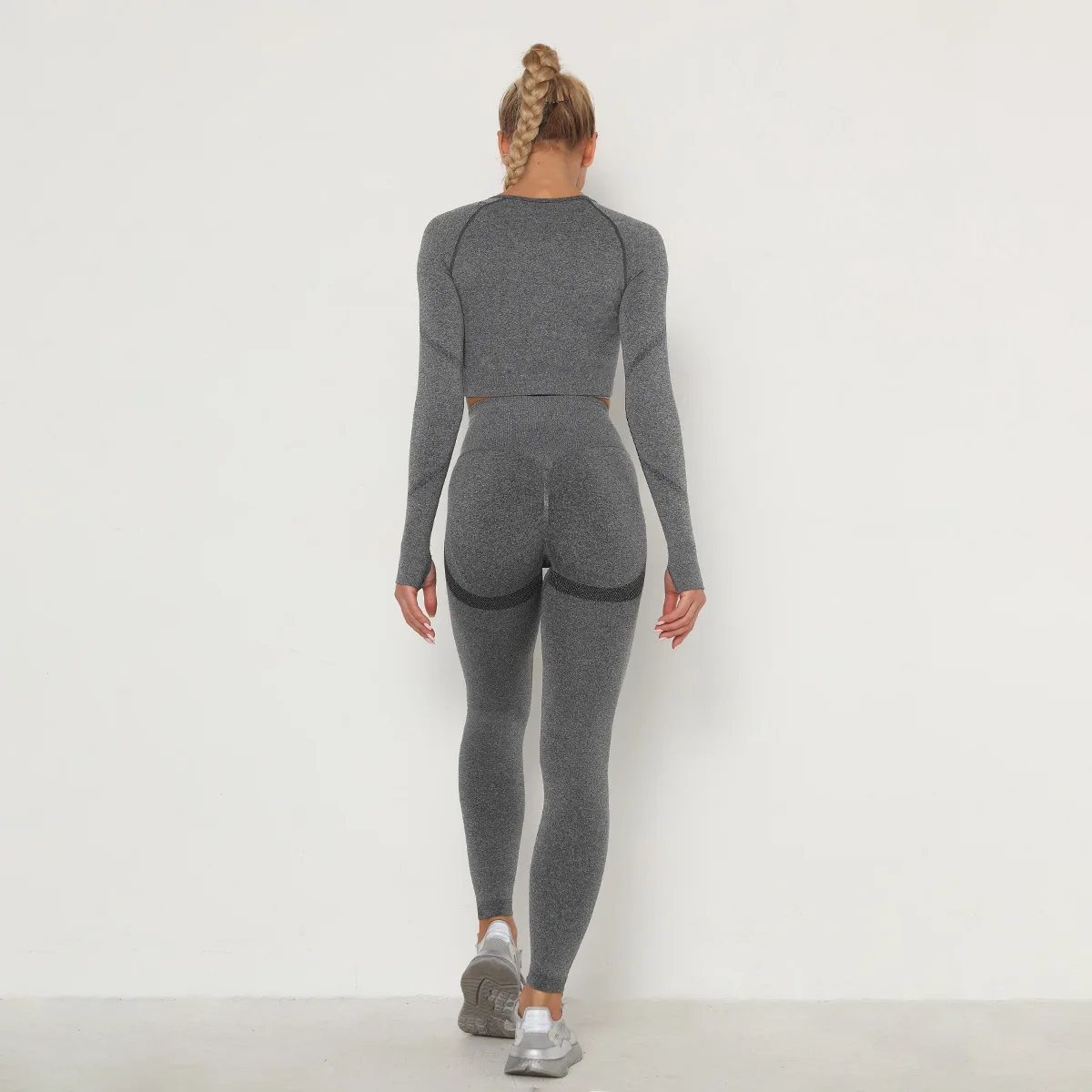 Pleated Seamless Yoga Clothing Suit Women's High-waisted Slim-fitting Sports Long-sleeved Fitness Yoga Pants 2 Piece Set Women
Pleated Seamless Yoga Clothing Suit Women's High-waisted Slim-fitting Sports Long-sleeved Fitness Yoga Pants 2 Piece Set Women
