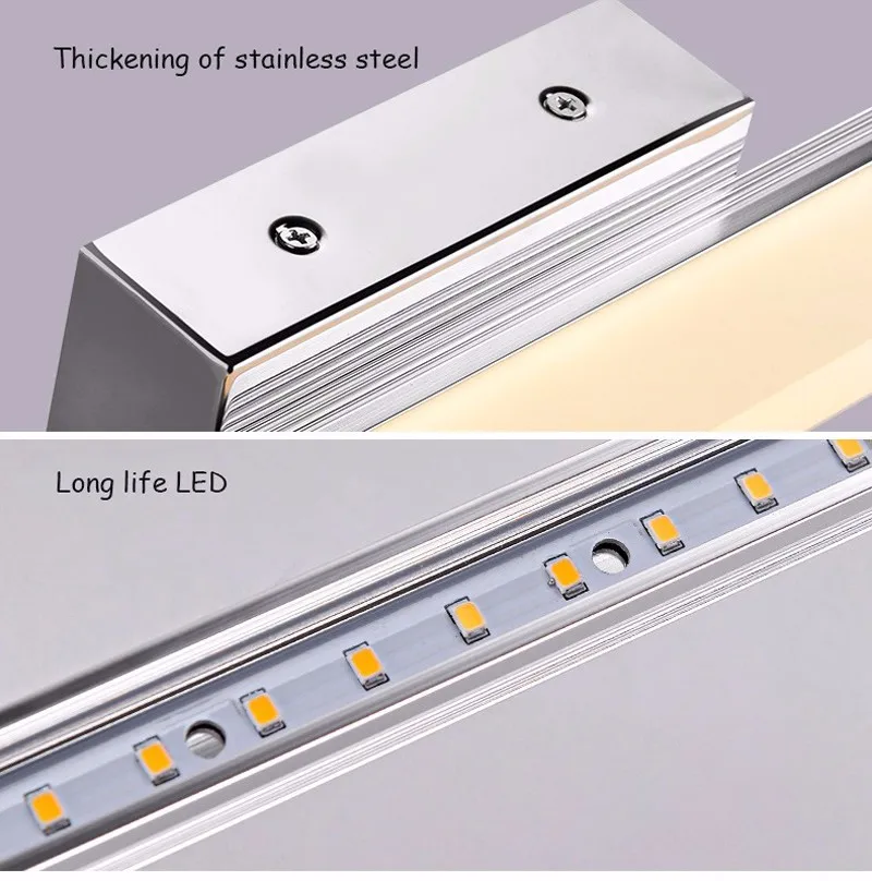 Longer LED Mirror Light AC90-260V Modern Cosmetic Acrylic Wall lamp Bathroom Lighting Waterproof
Longer LED Mirror Light AC90-260V Modern Cosmetic Acrylic Wall lamp Bathroom Lighting Waterproof