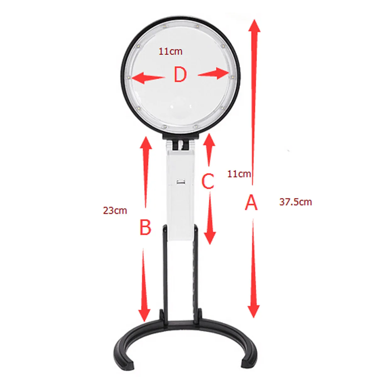 1Pcs 2X 5X Foldable 10 LED Table Desk Stand Reading Magnifier Glass Loupe Magnifying Portable
1Pcs 2X 5X Foldable 10 LED Table Desk Stand Reading Magnifier Glass Loupe Magnifying Portable