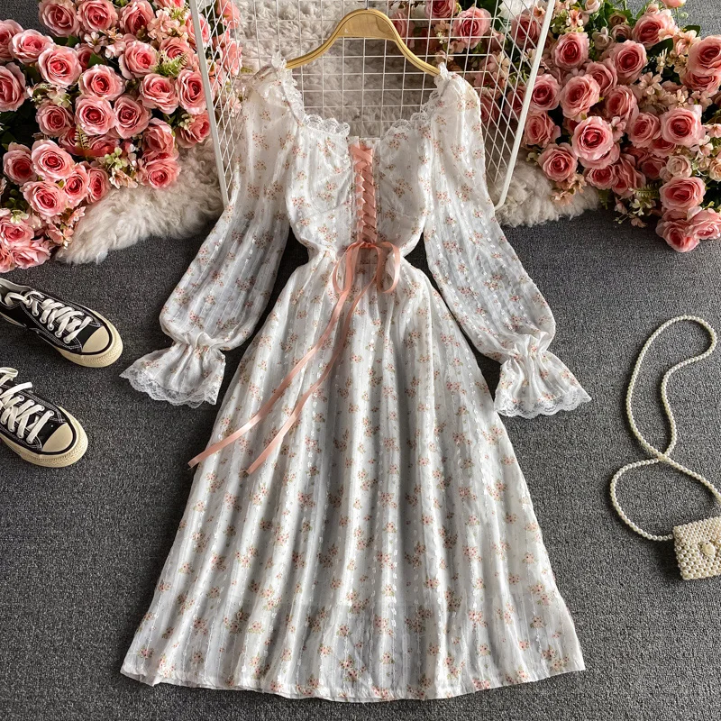 Dresses for Women Spring Flower Backless Square Neck Sexy Dress Long Sleeve Vintage Vestido De Mujer Y2k Luxury Clothing Women
Dresses for Women Spring Flower Backless Square Neck Sexy Dress Long Sleeve Vintage Vestido De Mujer Y2k Luxury Clothing Women