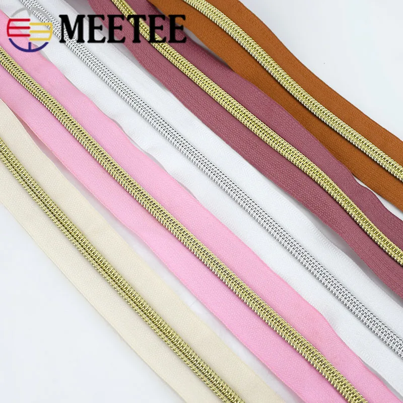 Meetee 4/8 метров 5 # разъемная застежка молния нейлона несколько Цвет катушки