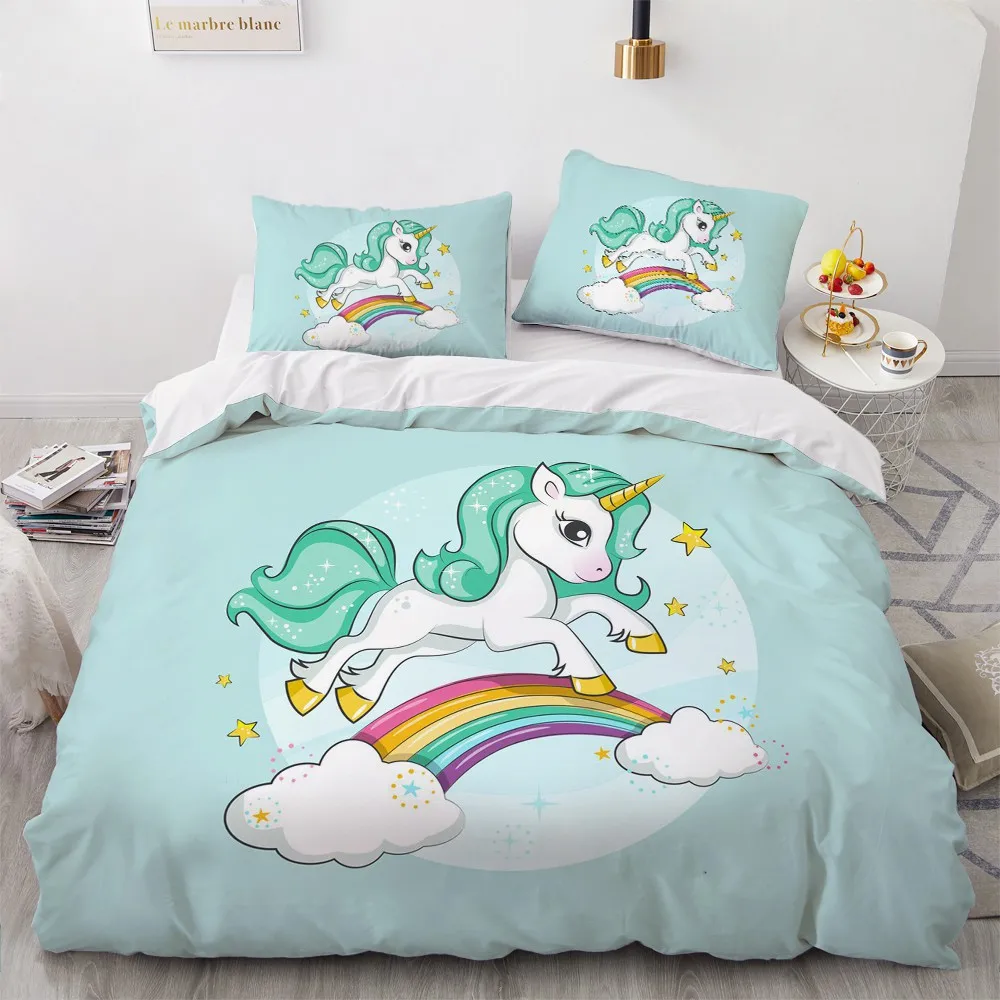 3D Custom Design Cartoon White Quilt Cover Sets Comforther Covers Pillow Covers Queen Super King Twin Size Unicorn Bedding Set
3D Custom Design Cartoon White Quilt Cover Sets Comforther Covers Pillow Covers Queen Super King Twin Size Unicorn Bedding Set