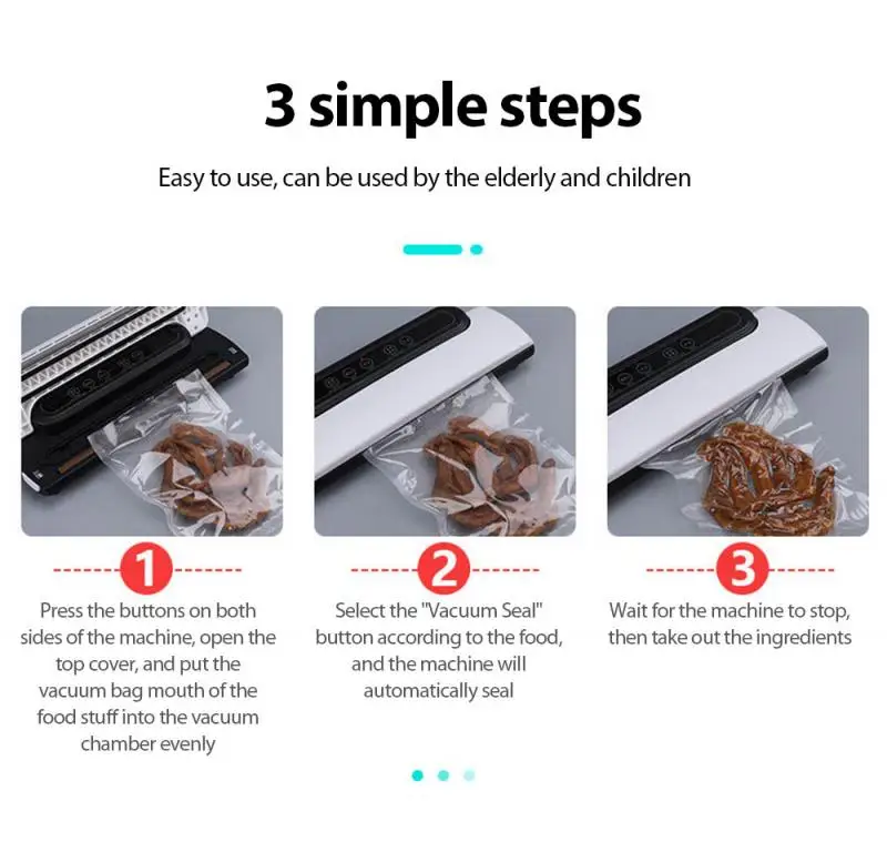 Portable Kitchen Preservation Machine Vacuum Sealers Machine Household Automatic For Food Storage Vacuum Packaging
Portable Kitchen Preservation Machine Vacuum Sealers Machine Household Automatic For Food Storage Vacuum Packaging