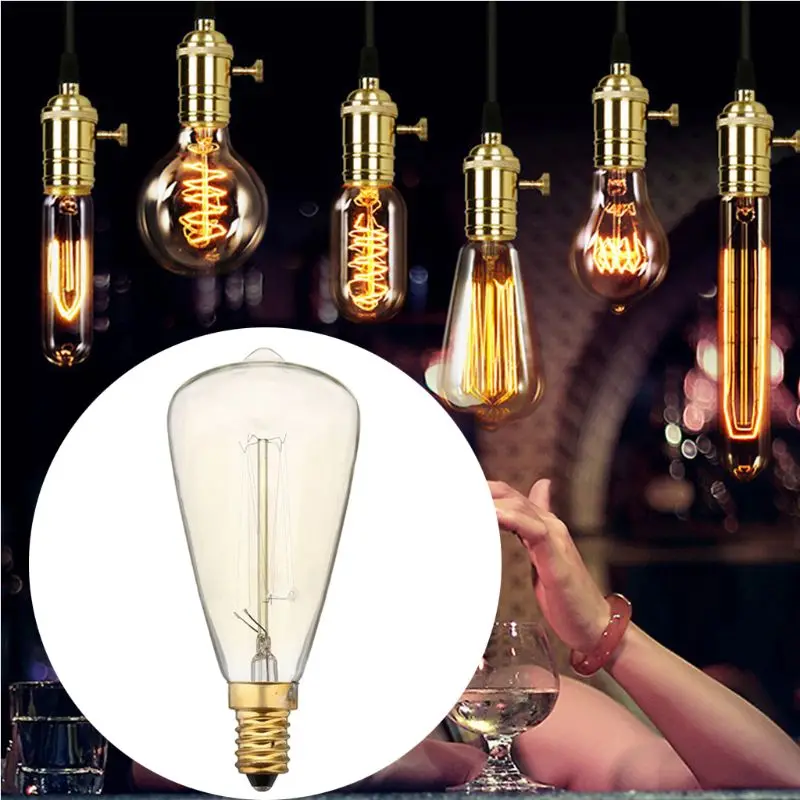 110V 60W Vintage Edison Bulb ST48 Antique Tungsten Filament Incandescent E12 Base For Home Decoration
110V 60W Vintage Edison Bulb ST48 Antique Tungsten Filament Incandescent E12 Base For Home Decoration