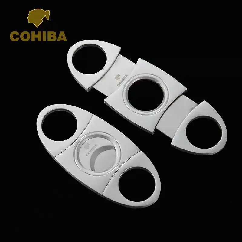 COHIBA Cigar Cutter Brand New Stainless Steel Metal Classic Cigar Cutter Guillotine With Gift Box Christmas Cigar Scissors Gift
COHIBA Cigar Cutter Brand New Stainless Steel Metal Classic Cigar Cutter Guillotine With Gift Box Christmas Cigar Scissors Gift