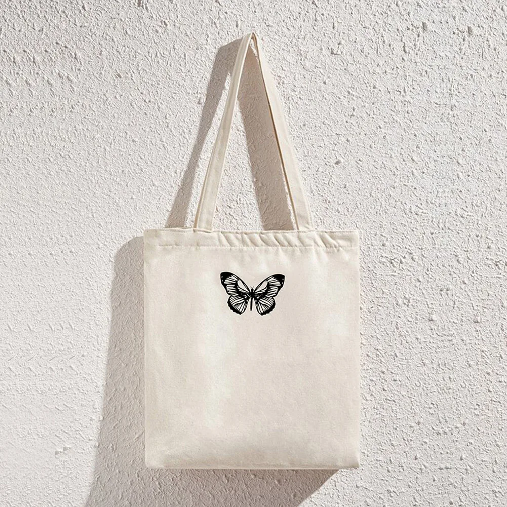 Butterfly Letters Printed Shopping Bags Women Canvas Cotton Cloth Shoulder Bags Women Eco Reusable Grocery Shopper Handbag Totes
Butterfly Letters Printed Shopping Bags Women Canvas Cotton Cloth Shoulder Bags Women Eco Reusable Grocery Shopper Handbag Totes