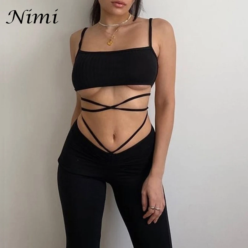NiMi 2021Streetwear Women Y2k Pants Fashion Bandage Black White Summer Slim Long Trousers Simple High Waist Elasticity Pants
NiMi 2021Streetwear Women Y2k Pants Fashion Bandage Black White Summer Slim Long Trousers Simple High Waist Elasticity Pants