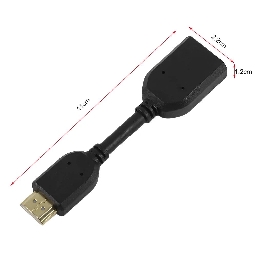 360 Degree Adjustable Rotating HDMI Male to Female Adapter Converter Audio Player Connector Extension Cable | Электроника