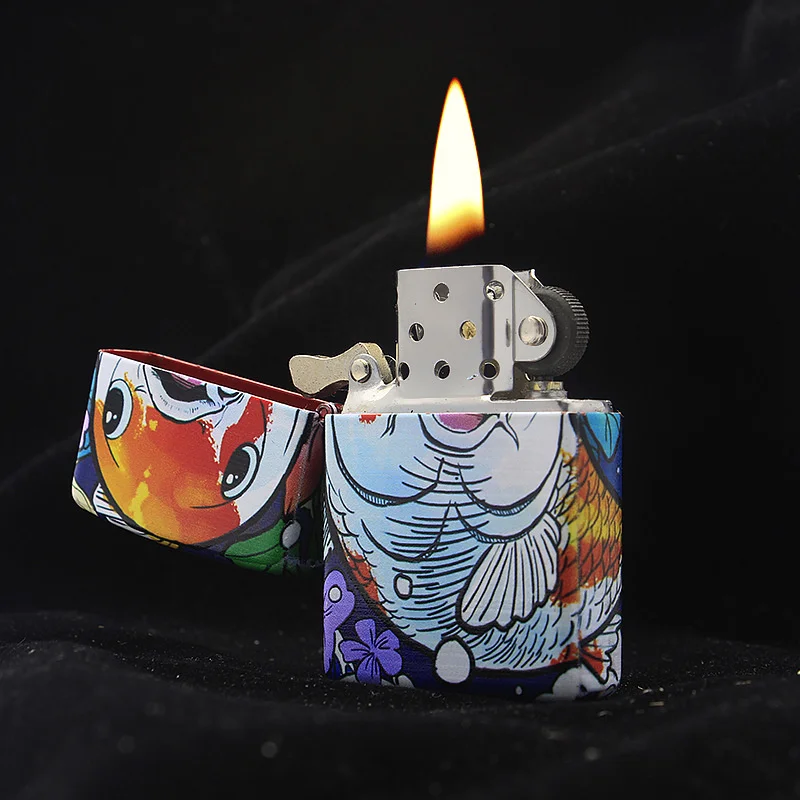 Whole Body Color Printing Series Kerosene Lighter Lovely Pattern Six Side Color Printing Iron Shell Cigarette Accessories
Whole Body Color Printing Series Kerosene Lighter Lovely Pattern Six Side Color Printing Iron Shell Cigarette Accessories