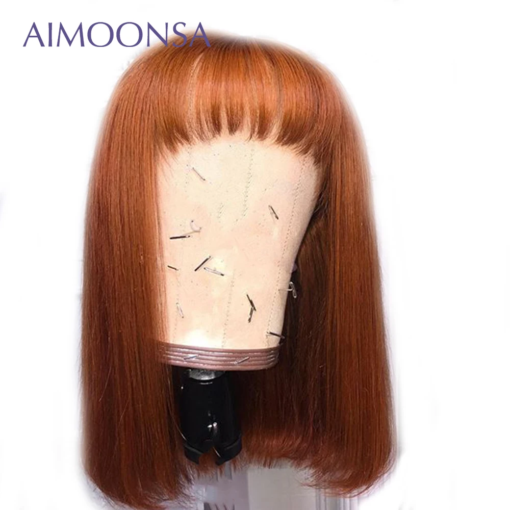 Парик с челкой для женщин черный оранжевый парик цветные волосы на кружеве