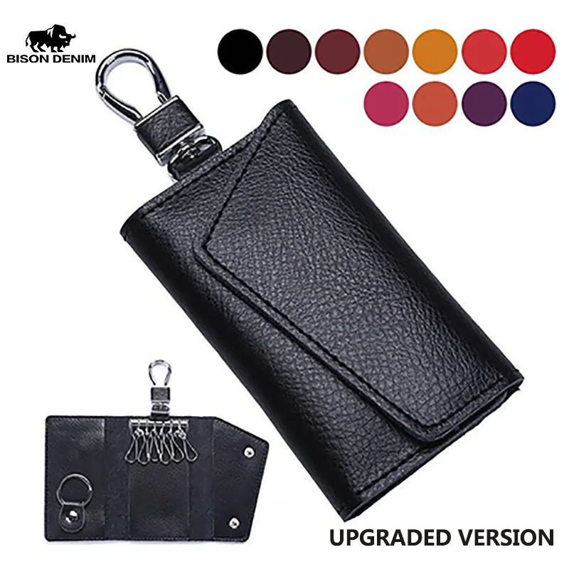 BISON DENIM Genuine Leather Keychain Men Women Key Holder Organizer Pouch Car Key Wallet Housekeeper Key Case Mini Card Bag
BISON DENIM Genuine Leather Keychain Men Women Key Holder Organizer Pouch Car Key Wallet Housekeeper Key Case Mini Card Bag