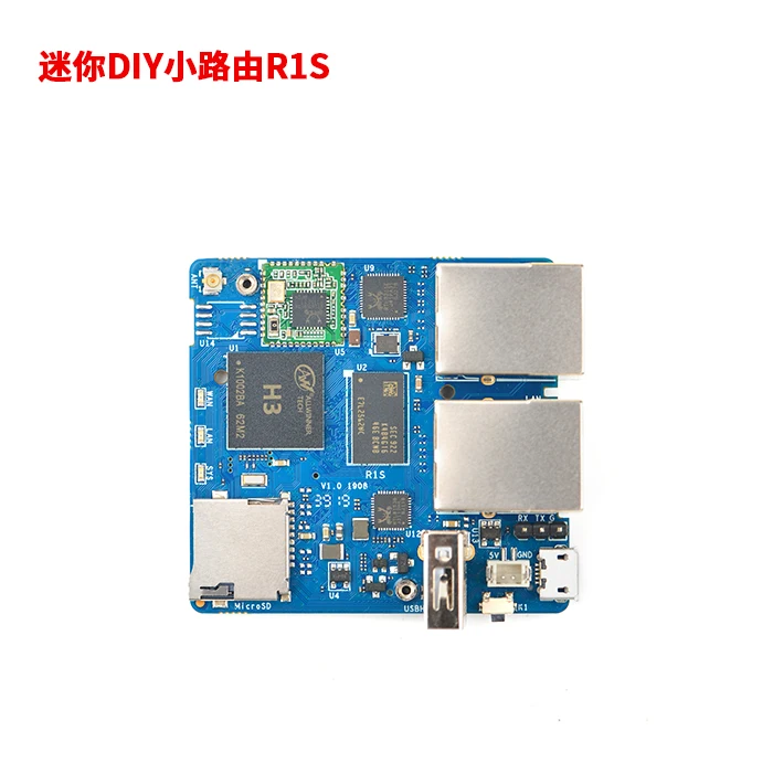 NanoPi R1S Mini Router, Allwinner H3 Dual Gigabit Ethernet Port 512M RAM OpenWrt/Ubuntu
NanoPi R1S Mini Router, Allwinner H3 Dual Gigabit Ethernet Port 512M RAM OpenWrt/Ubuntu